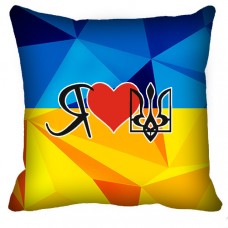 Купить Декоративна подушка I LOVE UKRAINE в интернет-магазине Каптерка в Киеве и Украине