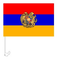 Автомобільний прапорець Вірменія з гербом