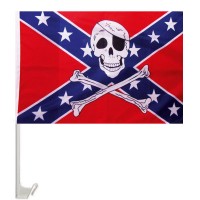 Автомобільний прапорець Конфедерація з черепом