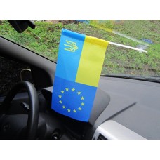 Автомобільний прапорець Україна-ЄС