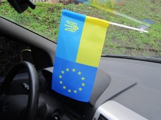 Автомобільний прапорець Україна-ЄС