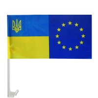 ЕС-Украина автофлаг Символический флаг Евросоюз Украина