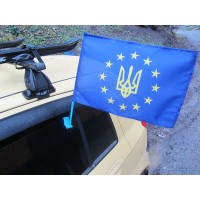 Автомобільний прапорець Україна в ЄС