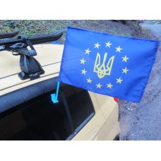Автомобільний прапорець Україна в ЄС