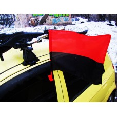 Червоно-чорний автомобільний прапорець