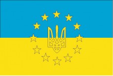 Купить Прапор України в Євросоюзі з тризубом в интернет-магазине Каптерка в Киеве и Украине