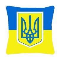 Декоративна подушка прапор України з Тризубом
