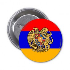 Значок флаг Армении с гербом