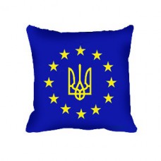 Купить Декоративна подушка Євросоюз Україна в интернет-магазине Каптерка в Киеве и Украине