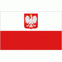 Прапор Польщі з гербом