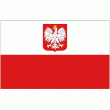 Прапор Польщі з гербом