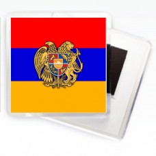 Купить Магніт прапор Вірменії з гербом в интернет-магазине Каптерка в Киеве и Украине