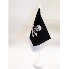 Настільний піратський прапорець з пластиковою підставкою череп і кістки
