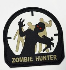 Шеврон Zombie Hunter резина на липучке