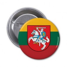 Значок прапор Литви з гербом