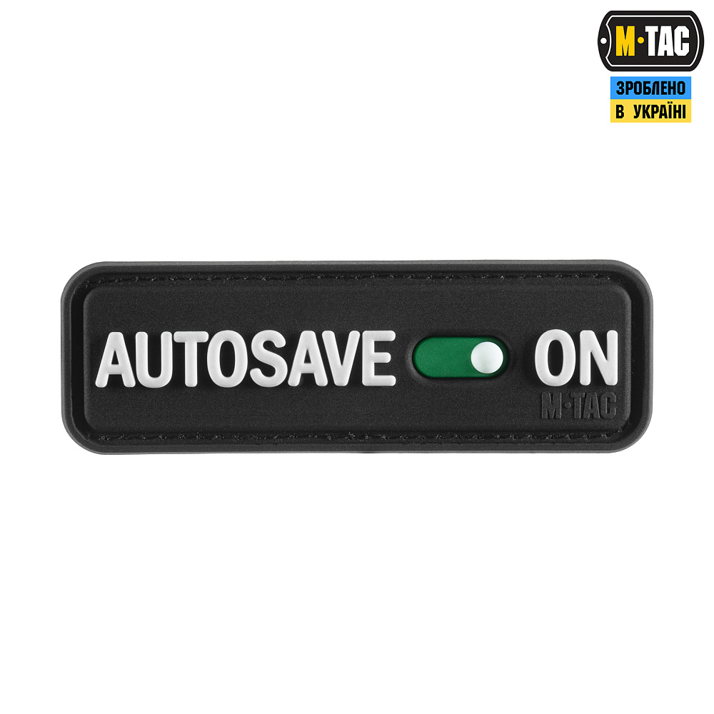 Нашивка Autosave Матеріал PVC Київ